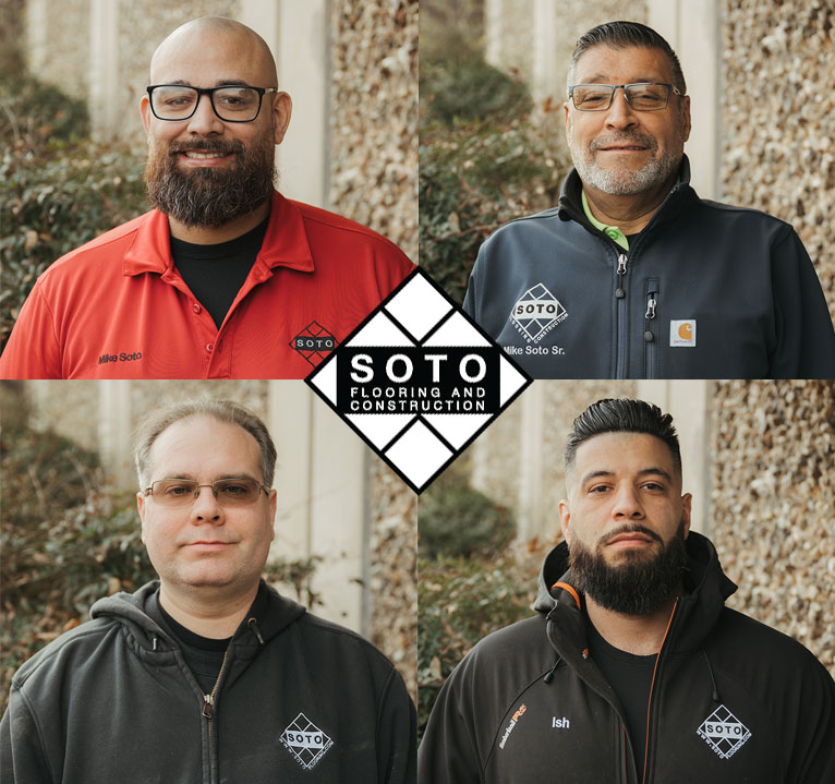 friendly team of floor installers